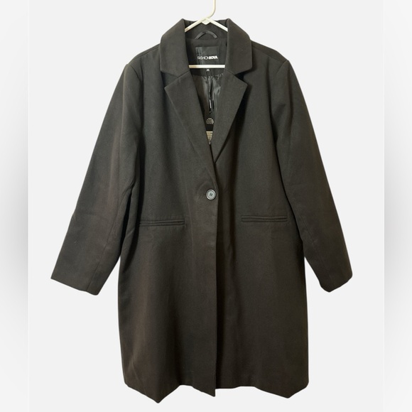 Fashion Nova Plus Size 3X Long Black City Chic Coat – New With Tags - Picture 4 of 4